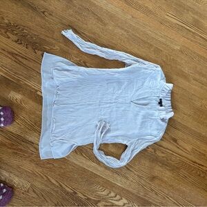 Massimo Dutti Pale Lilac Sheer Long-Sleeve Blouse
